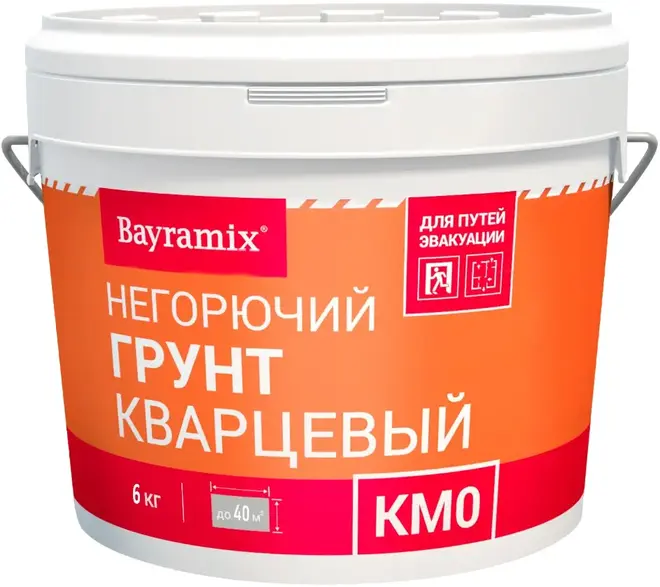 Bayramix КМ0 негорючий грунт кварцевый (6 кг) белый
