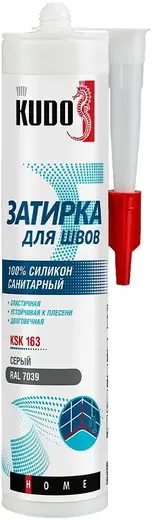 Kudo Home герметик-затирка для швов силиконовый санитарный (280 мл) серая