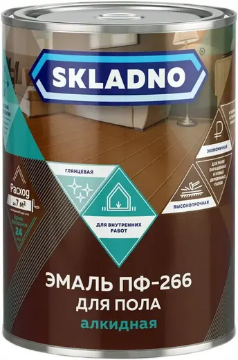 Престиж ПФ-266 Skladno эмаль для пола алкидная (800 г) желто-коричневая