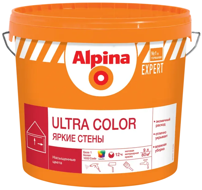 Alpina Linnimax Expert Ultra Color Яркие Стены краска интерьерная (2.5 л) белая