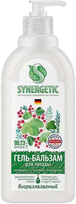 Синергетик Розмарин и Листья Смородины гель-бальзам для посуды (500 мл)