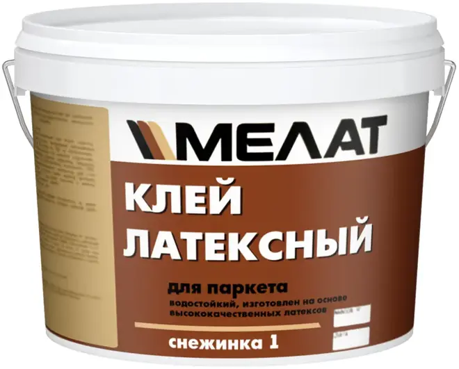 Мелат Снежинка-1 клей латексный для паркета водостойкий (3 кг)