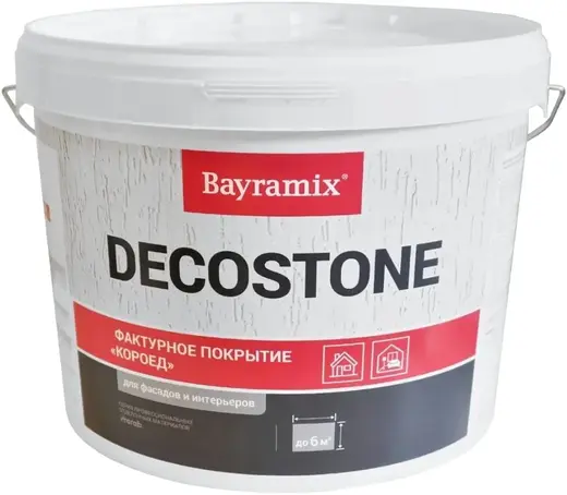 Bayramix Decostone фактурное покрытие короед для фасадов и интерьеров (15 кг) DS 001 K