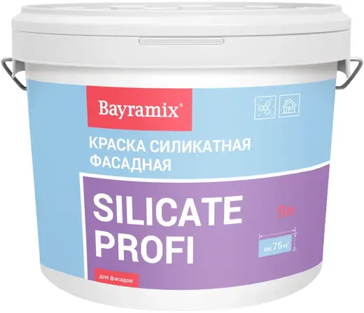 Bayramix Silicate Profi краска силикатная фасадная (9 л) белая
