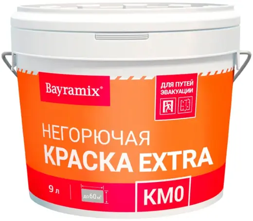 Bayramix Extra KM0 негорючая силикатная краска (9 л) белая