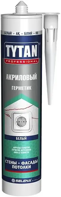 Титан Professional Стены/Фасады/Потолки герметик акриловый (280 мл) белый №74430