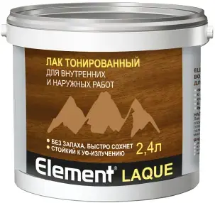 Alpa Element Laque лак водный тонированный (2.4 л) бесцветный