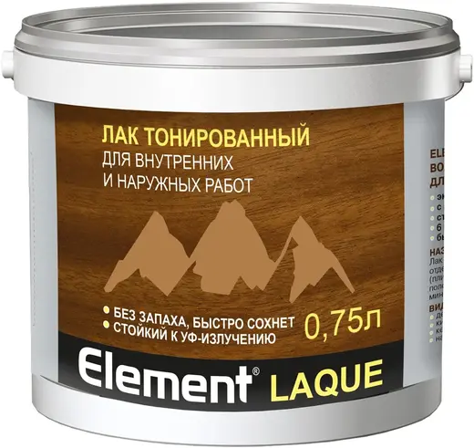 Alpa Element Laque лак водный тонированный (750 мл) дуб