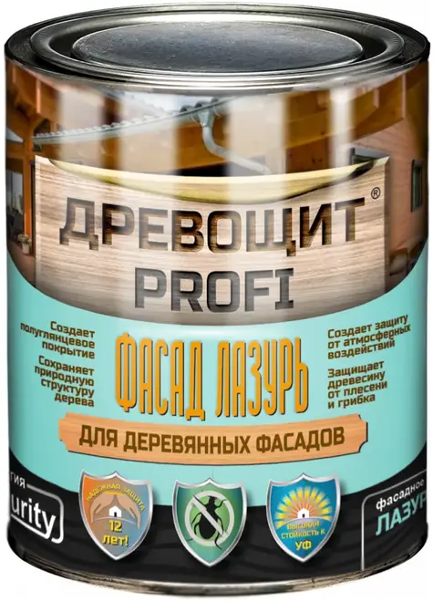 Красковия Древощит Profi Фасад Лазурь лазурь для деревянных фасадов (700 г) абрикос полуглянцевая