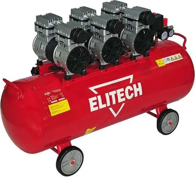Elitech КПБ 450/100М компрессор коаксиальный безмасляный поршневой (2500 Вт бар8 бар) №77625