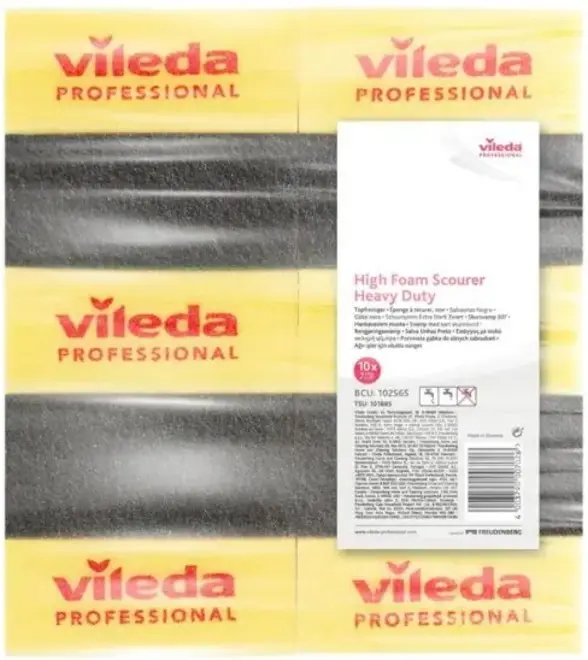 Vileda Professional High Foam Scourer Heavy Duty губка для посуды (набор 10 губок)
