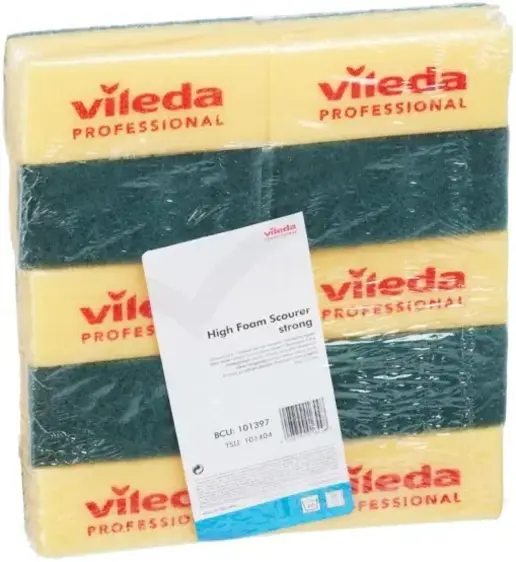 Vileda Professional High Foam Scourer Strong губка для посуды (набор 10 губок)
