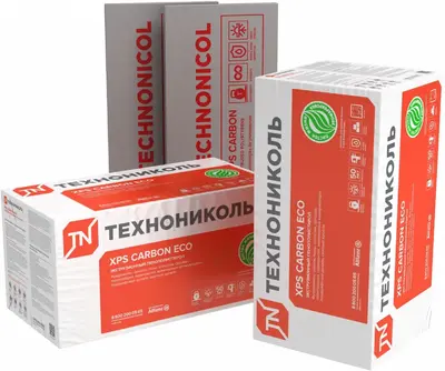 Технониколь XPS Carbon Eco экструзионный пенополистирол FAS/2, S/2 TB (0.58*1.18 м/100 мм 26-32 кг/м3)