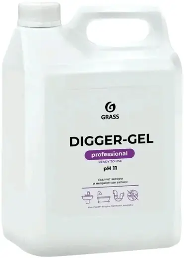 Grass Professional Digger-Gel удаляет засоры и неприятные запахи (5 л)