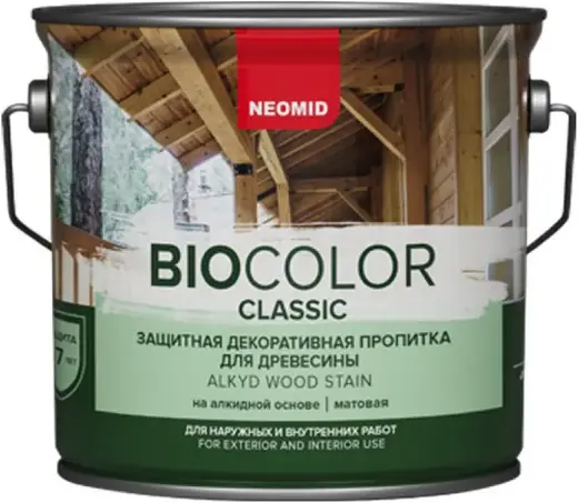 Неомид Bio Color Classic защитная декоративная пропитка для древесины (2.7 л ) сосна