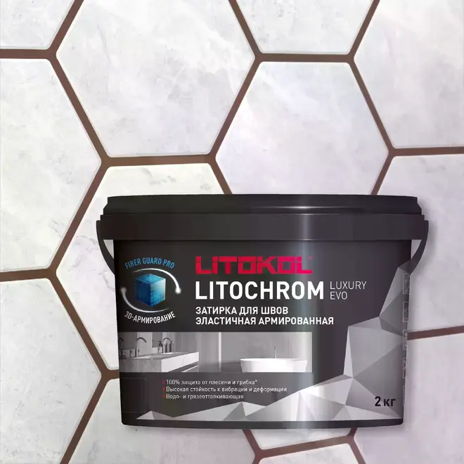 Литокол Litochrom Luxury Evo затирка цветная цементно-полимерная (2 кг) венге LLE.240