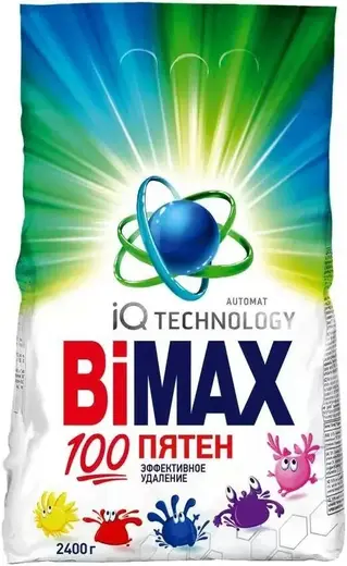 Bimax 100 Пятен стиральный порошок (2.4 кг) автоматическая
