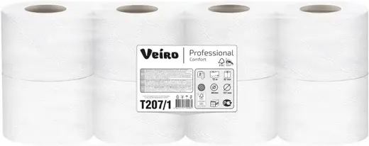 Veiro Professional Comfort бумага туалетная в средних рулонах (8 рулонов в упаковке) 2 слоя (15 м)