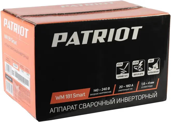 Патриот WM 181 Smart аппарат сварочный инверторный