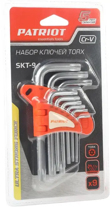 Патриот Torx SKТ-9 набор шестигранников (10-50 мм)