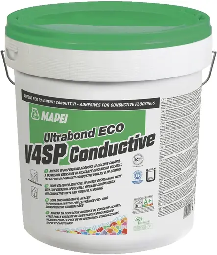Mapei Ultrabond Eco V4SP Conductive клей для укладки токопроводящих напольных покрытий (16 кг)