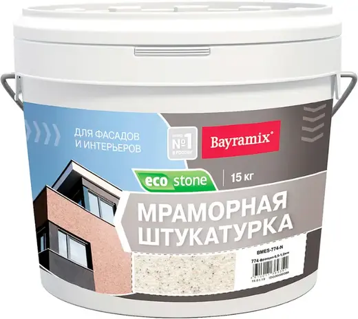 Bayramix Ecostone мраморная штукатурка для фасадов и интерьеров (15 кг) №774
