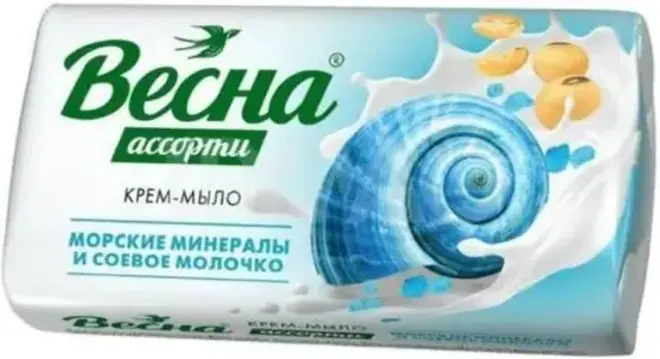 Весна Морские Минералы и Соевое Молоко крем-мыло (90 г)