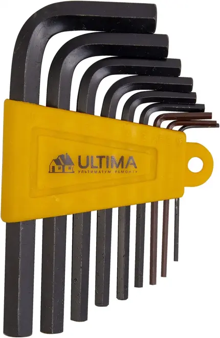 Ultima набор ключей имбусовых коротких (1.5-10 мм)