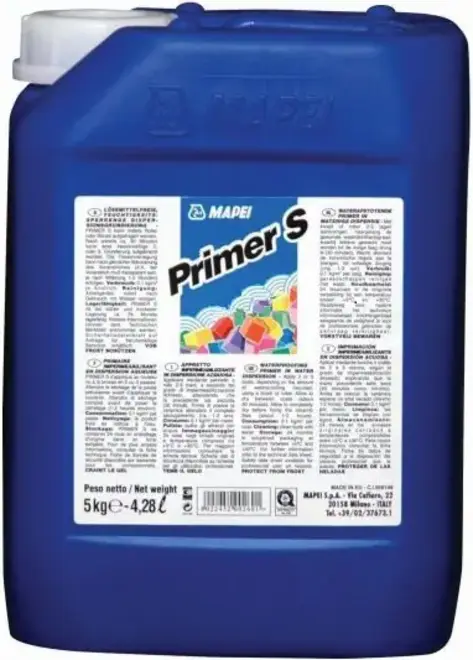 Mapei Primer S влагозащитная водно-дисперсионная грунтовка (5 кг)