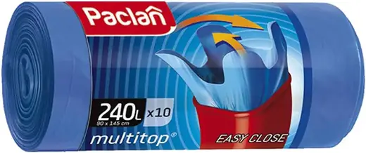 Paclan Multitop мешки для мусора (10 пакетов) 240 л