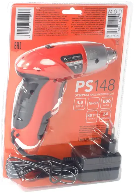 Патриот PS 148 отвертка аккумуляторная (4.8 В)