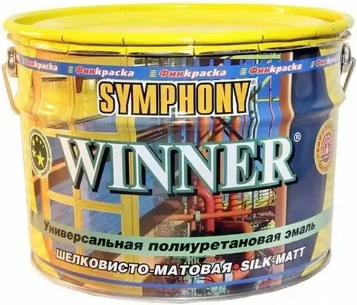 Финкраска Симфония Winner универсальная полиуретановая антикоррозионная эмаль (10 л) белая