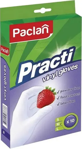 Paclan Practi Vinyl Gloves перчатки виниловые (М)