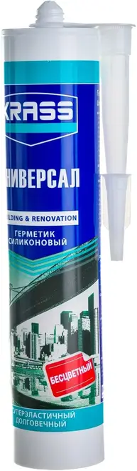 Krass Универсал герметик силиконовый (300 мл) бесцветный Россия