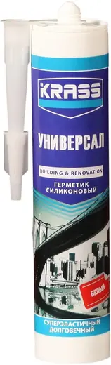 Krass Универсал герметик силиконовый (300 мл) белый Россия