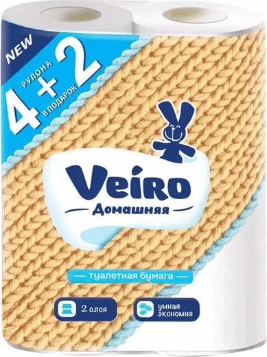 Veiro Домашняя бумага туалетная (6 рулонов в упаковке)