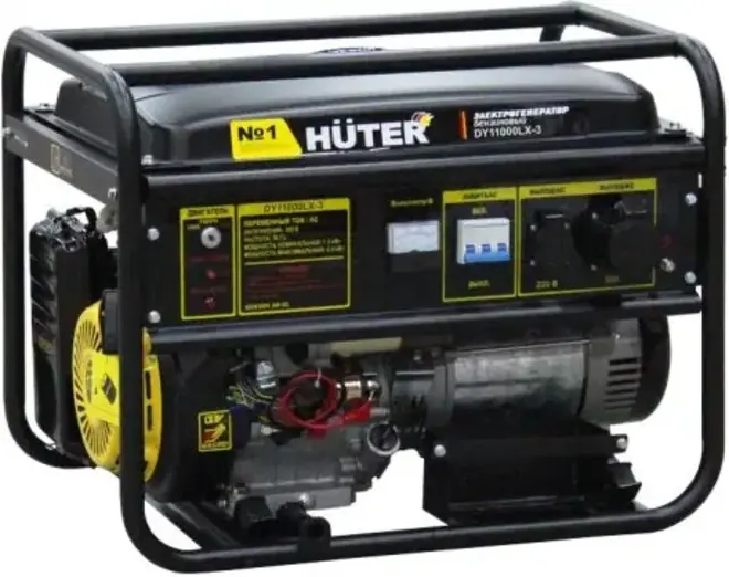 Huter DY11000LX-3 бензиновый генератор (8500/9000 Вт)