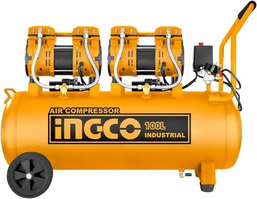 Ingco Industrial ACS2241001 компрессор поршневой безмасляный (2 * 1200 Вт)