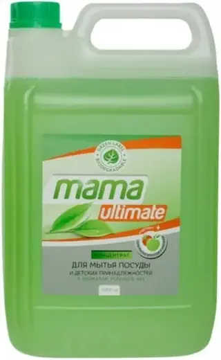 Mama Ultimate с Ароматом Зеленого Чая концентрат для мытья посуды и детских принадлежностей (5 л) 1 канистра