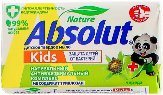 Абсолют Nature Kids Череда мыло туалетное антибактериальное детское 0+ (90 г)