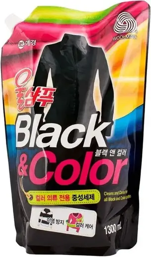 Kerasys Wool Shampoo Black & Color жидкое средство для стирки черного и цветного белья (1.3 л)