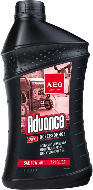 AEG Lubricants Advance SAE 10W-40 масло полусинтетическое для четырехтактных двигателей (1 л)