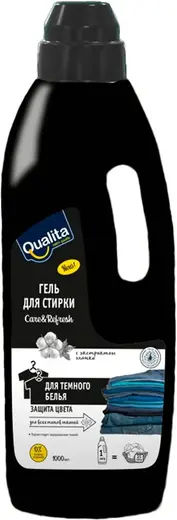 Qualita Care & Refresh с Экстрактом Хлопка гель для стирки темного белья (1 л) 6 бутылок