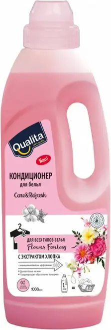 Qualita Flower Fantasy с Экстрактом Хлопка кондиционер для белья (1 л)