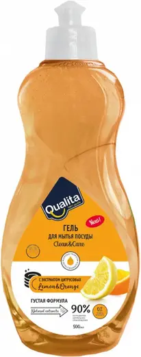 Qualita Lemon & Orange гель для мытья посуды (500 мл) 12 бутылок пуш-пул