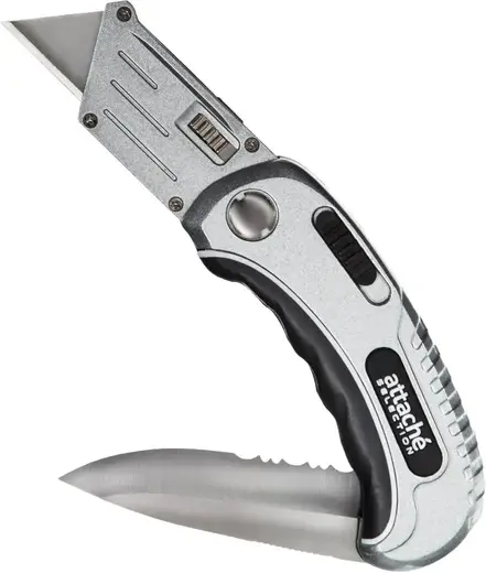 Attache Selection Twin Blade Folding Cutter нож многофункциональный 2 в 1 с трапецевидным лезвием (104 мм)