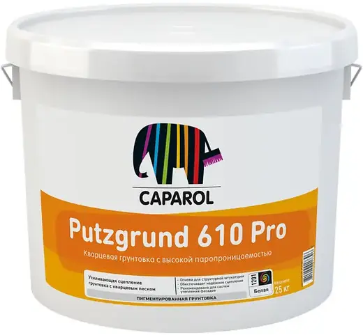 Caparol Putzgrund 610 Pro пигментированная грунтовка с кварцевым заполнителем (25 кг)