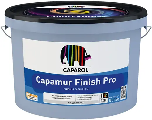 Caparol Capamur Finish Pro фасадная краска с высокой стойкостью цвета (10 л) белая