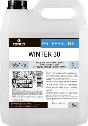 Pro-Brite Winter 30 средство для мойки стекол (5 л)
