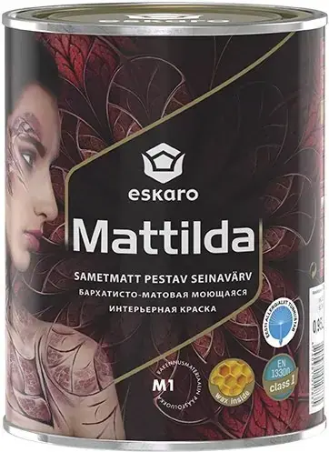 Eskaro Mattilda моющаяся интерьерная краска (900 мл) черная